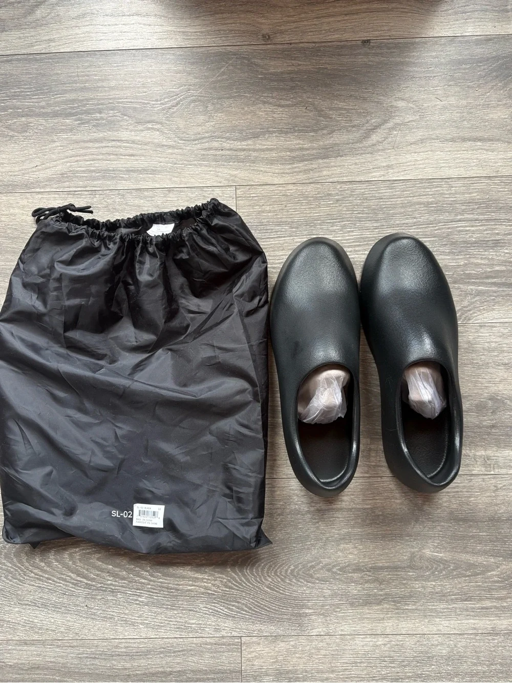 Yeezy Mens Black Slip-On Clogs